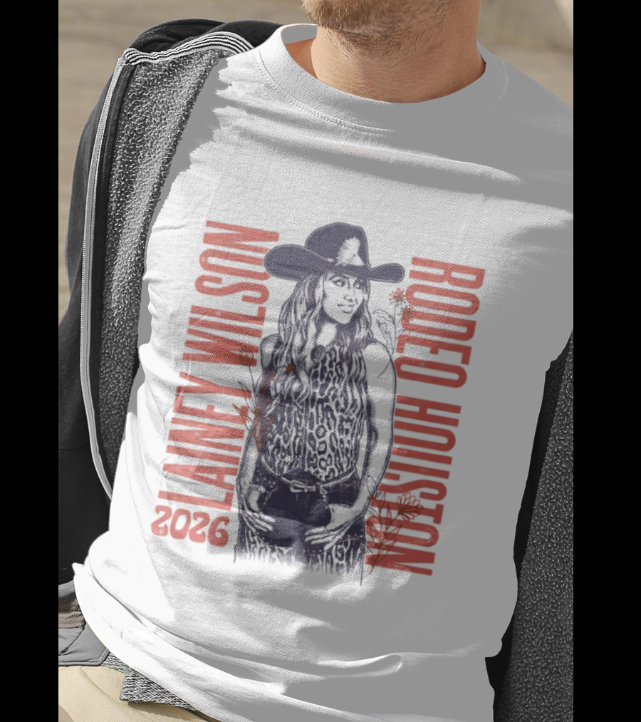 Lainey Wilson Rodeo Houston 2026 Country Music Western Style Cowboy Hat Floral T-Shirt