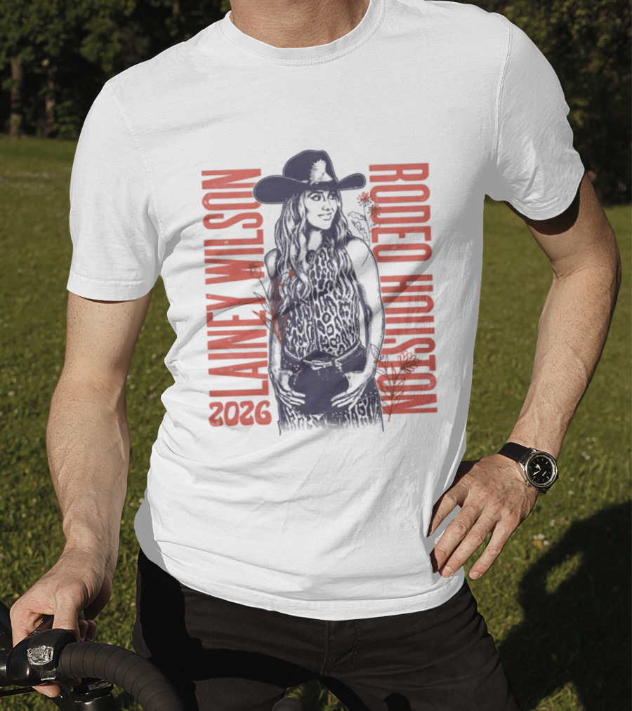 Lainey Wilson Rodeo Houston 2026 Country Music Western Style Cowboy Hat Floral T-Shirt
