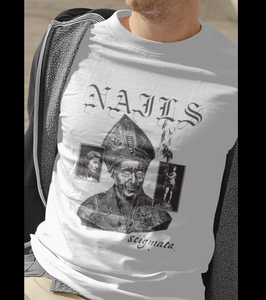 Nails Stigmata Iconic Metal Band Symbolism T-Shirt