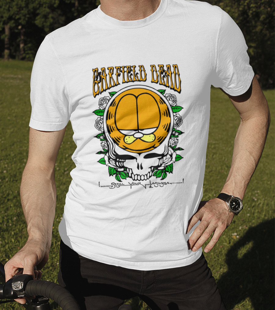 Garfield Dead Steal Your Lasagna Grateful Mashup T-Shirt
