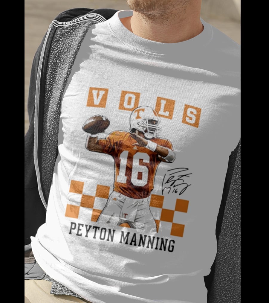 Peyton Manning 16 Vols Tennessee Football Player T-Shirt