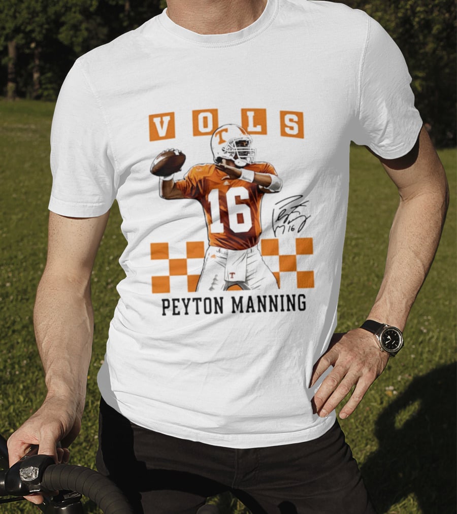 Peyton Manning 16 Vols Tennessee Football Player T-Shirt