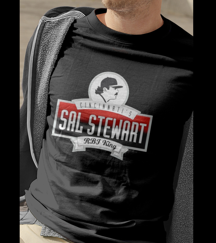 Cincinnati's Sal Stewart RBI King Iconic Baseball T-Shirt
