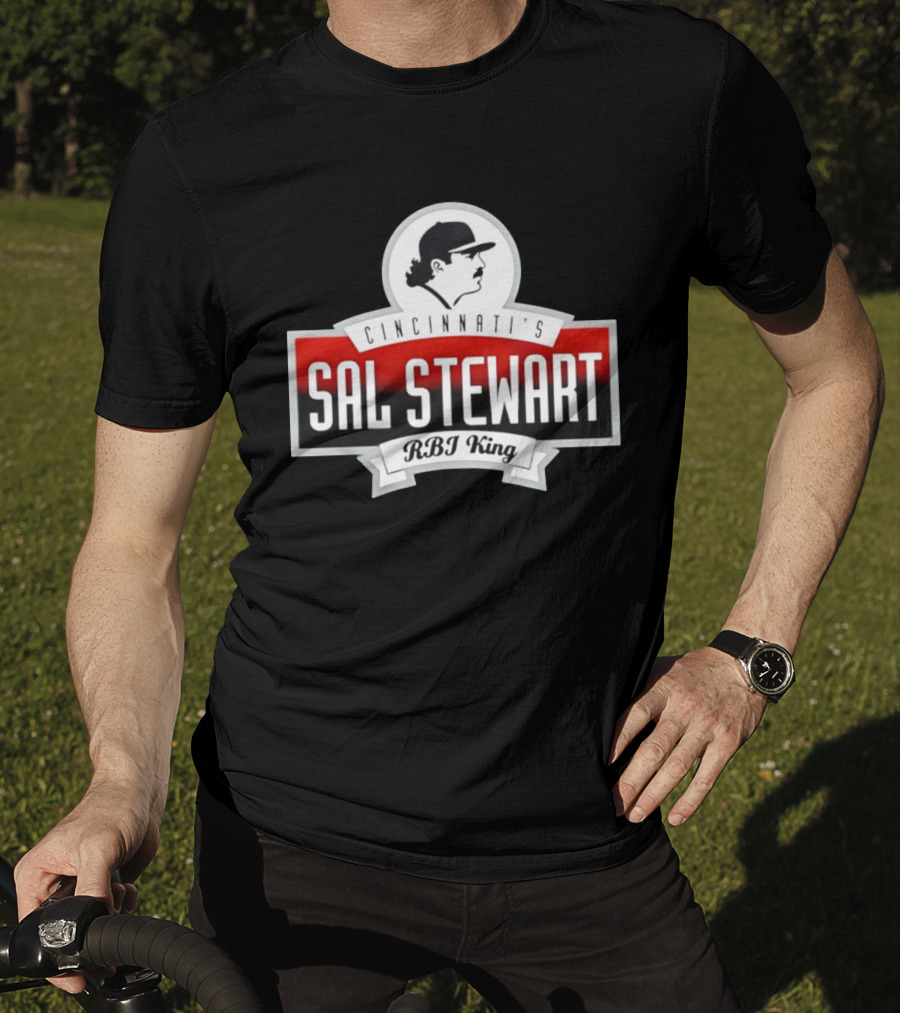 Cincinnati's Sal Stewart RBI King Iconic Baseball T-Shirt