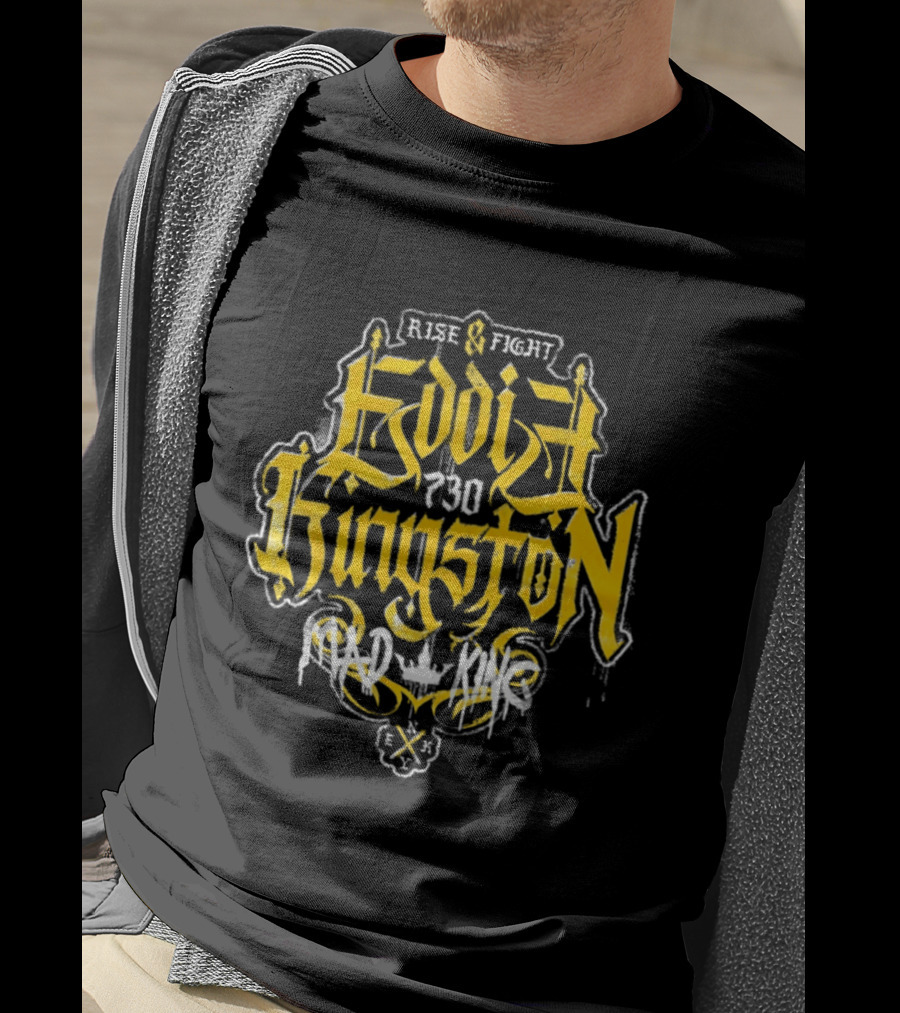 Eddie Kingston Rise And Fight Vintage Mad King Wrestling 730 T-Shirt