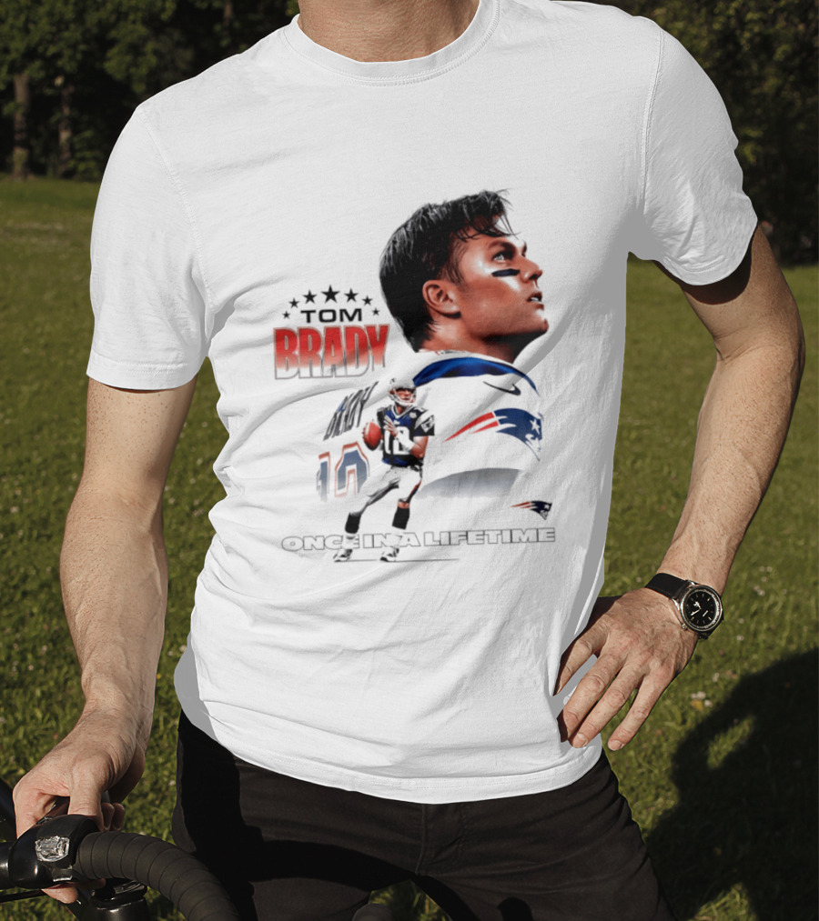 Tom Brady New England Patriots Once In A Lifetime Stars Collage T-Shirt