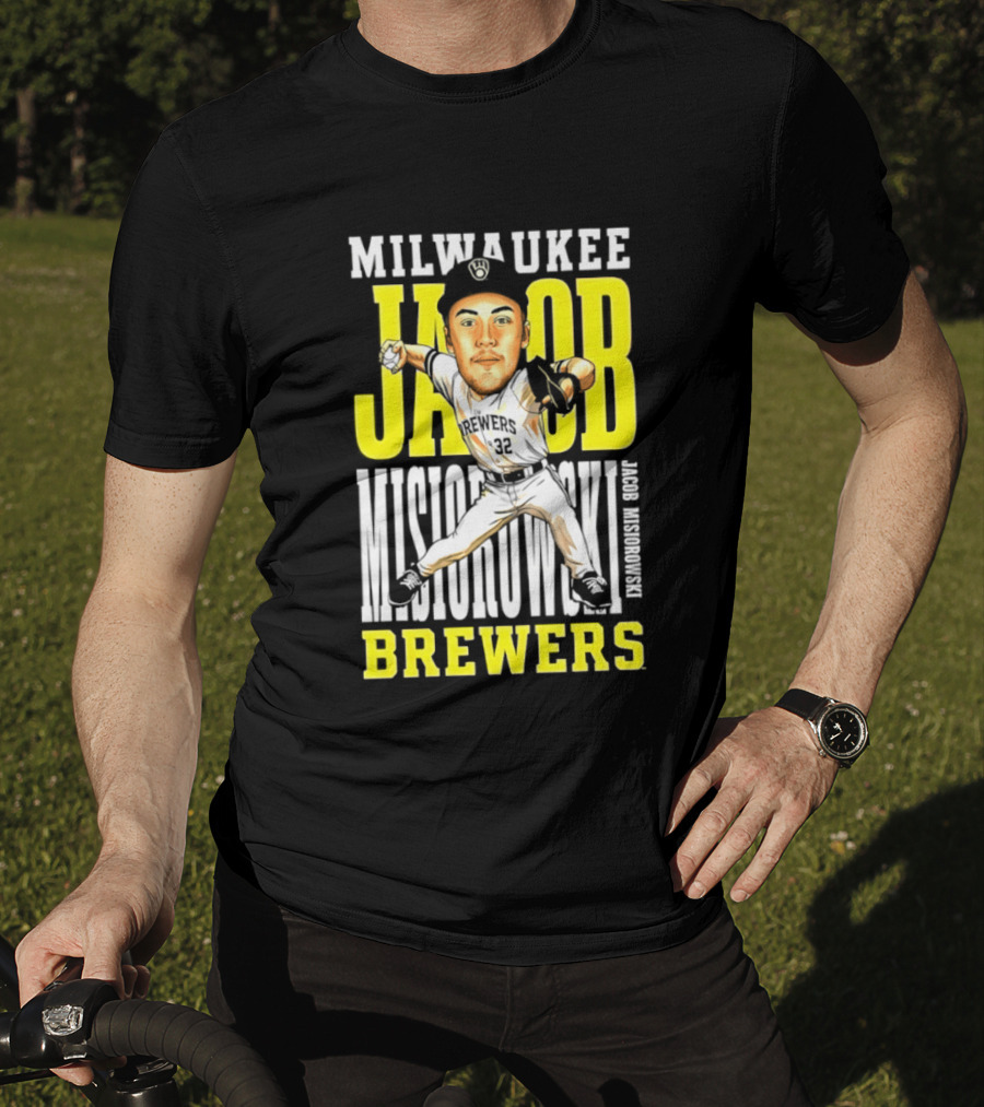 Milwaukee Brewers Jacob Misiorowski Caricature 2026 MLB T-Shirt