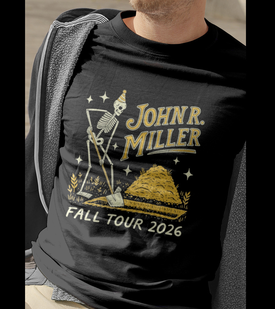 John R. Miller Skeleton With Shovel Fall Tour 2026 T-Shirt