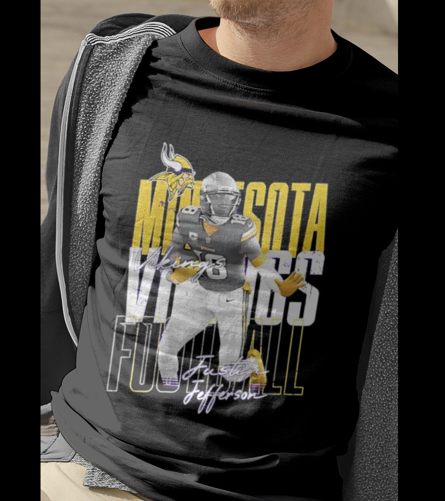 Minnesota Vikings Football Legends Justin Jefferson Iconic 18 T-Shirt