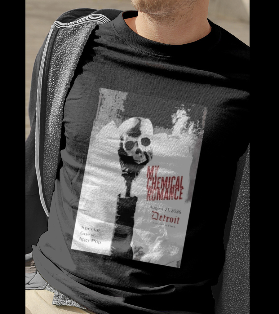 My Chemical Romance Iggy Pop August 21 2026 Comerica Park Detroit T-Shirt