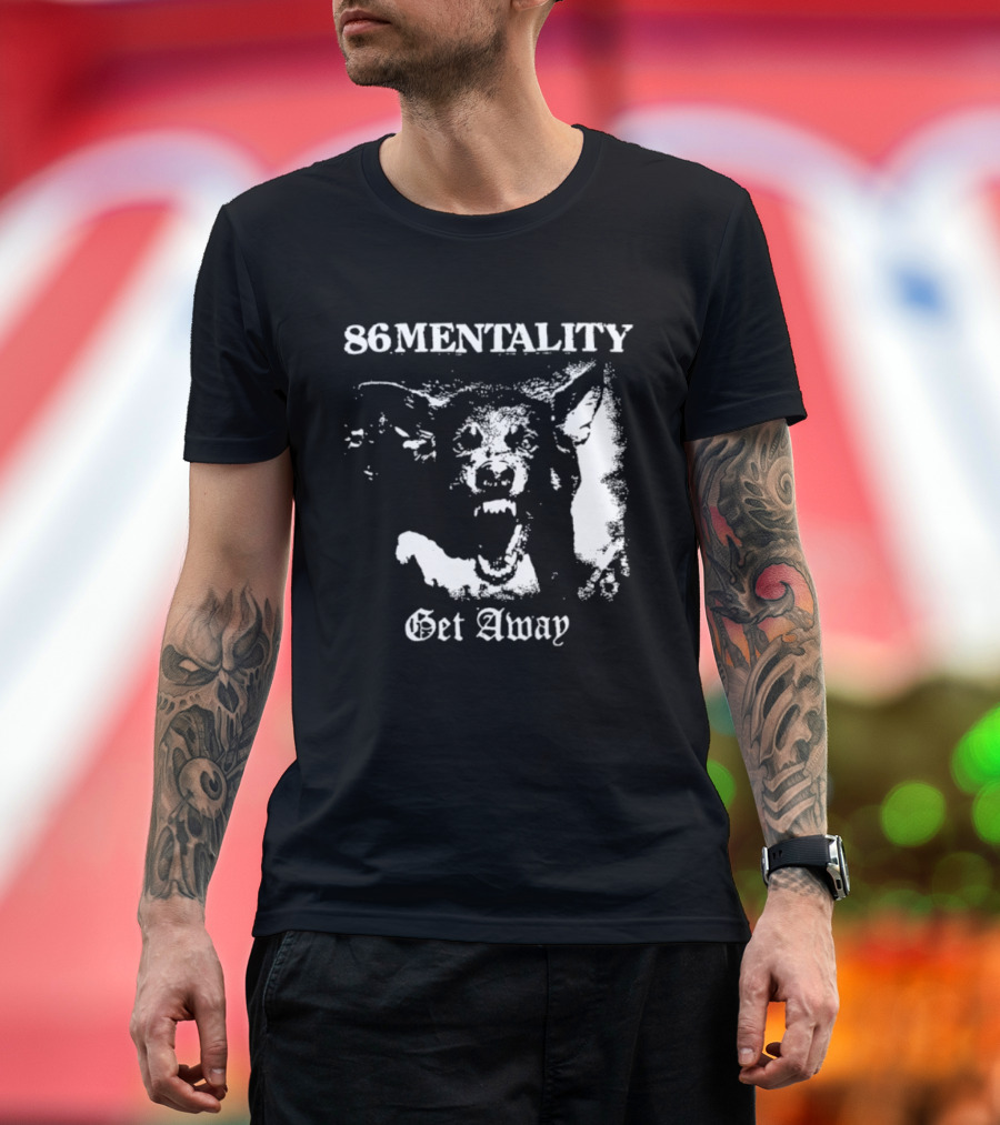 86 Mentality Get Away Hardcore Punk Iconic Dog T-Shirt