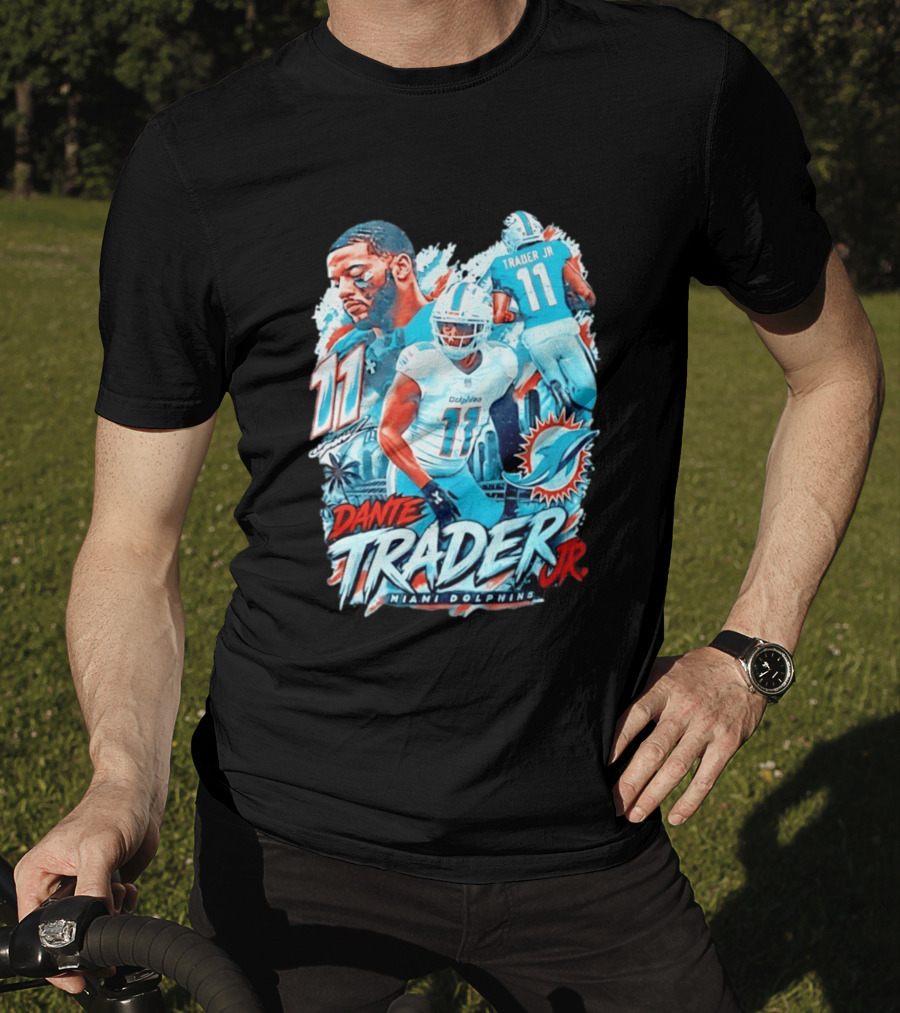 Dante Trader Jr 11 Miami Dolphins Football Player T-Shirt