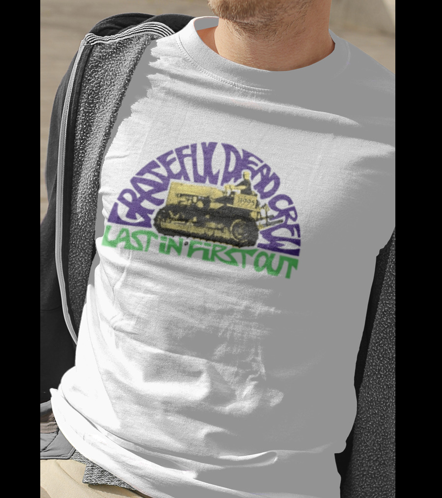Grateful Dead Crew Last In First Out Tractor 1995 T-Shirt