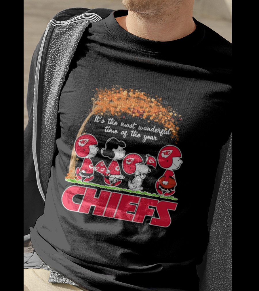Peanuts Kansas City Chiefs Halloween 2026 Most Wonderful Time Of The Year T-Shirt