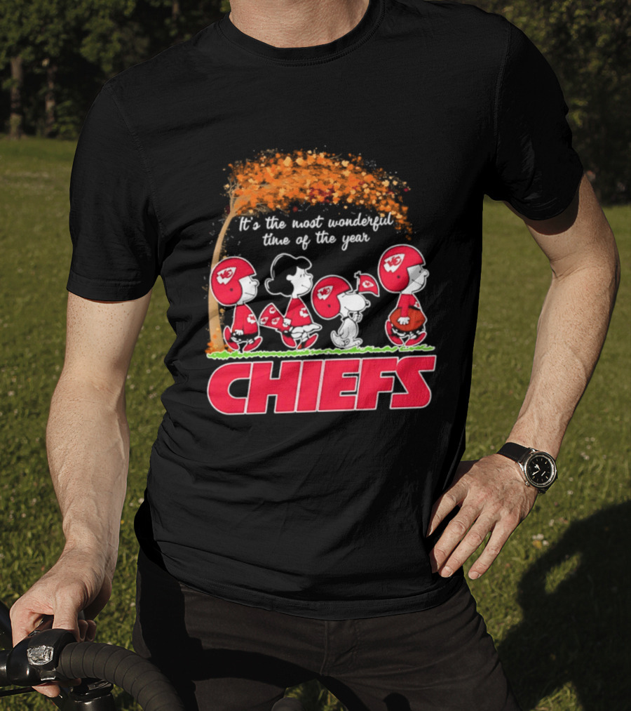 Peanuts Kansas City Chiefs Halloween 2026 Most Wonderful Time Of The Year T-Shirt