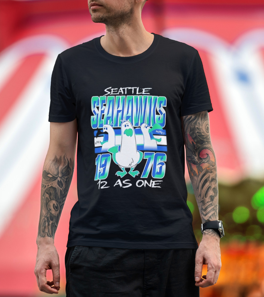 Seattle Seahawks 1976 Seagulls Mine 12 As One T-Shirt