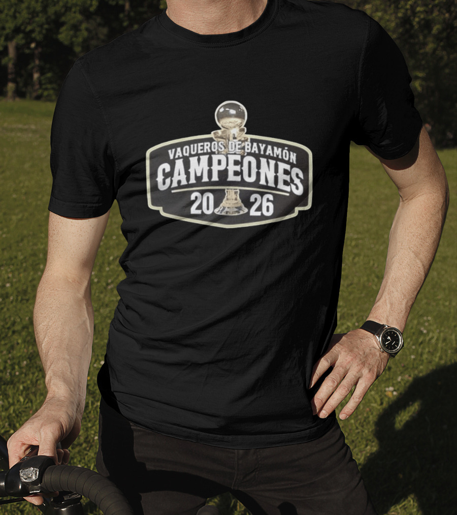 Vaqueros De Bayamón Campeones 2026 Trophy Celebration T-Shirt