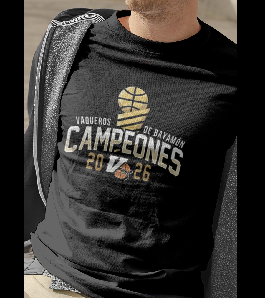 Vaqueros De Bayamon 2026 Campeones Trophy Basketball 18 BSN T-Shirt