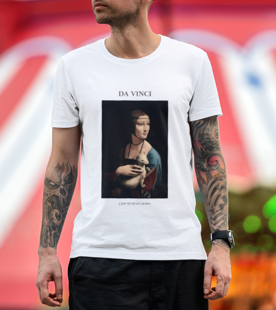 Lady With An Ermine Leonardo Da Vinci Painting Da Vinci T-Shirt