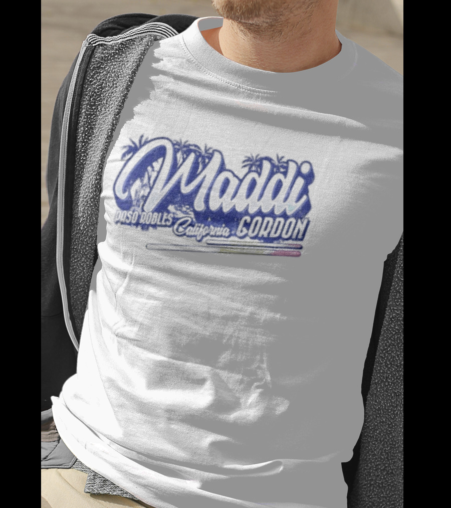 Maddi Gordon Paso Robles California Custom Name Brush Script T-Shirt