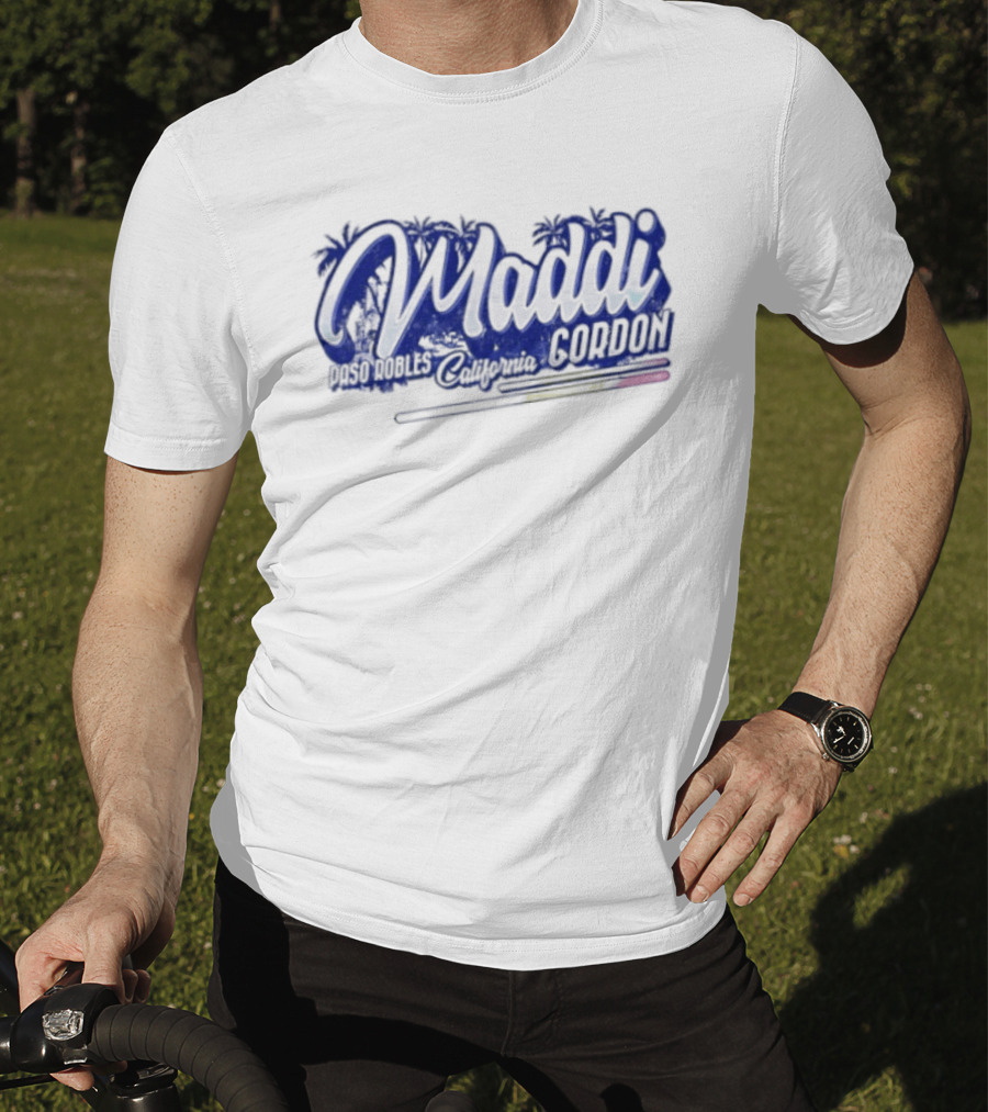 Maddi Gordon Paso Robles California Custom Name Brush Script T-Shirt