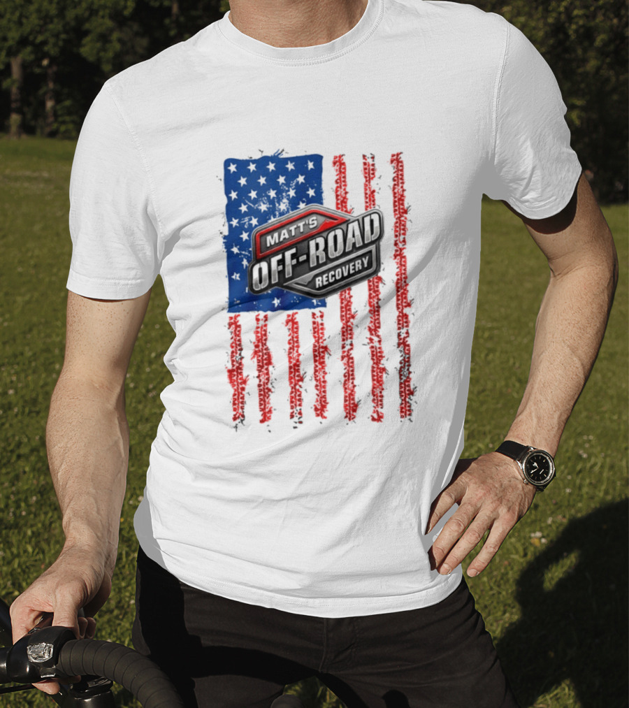 Matt's Off Road Recovery Patriotic Stars And Stripes T-Shirt
