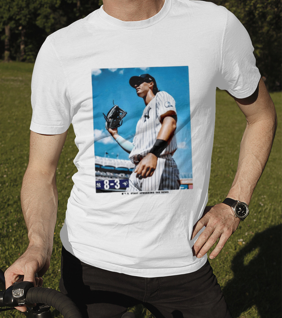 New York Yankees Player 8 3 Start Spreading The News T-Shirt