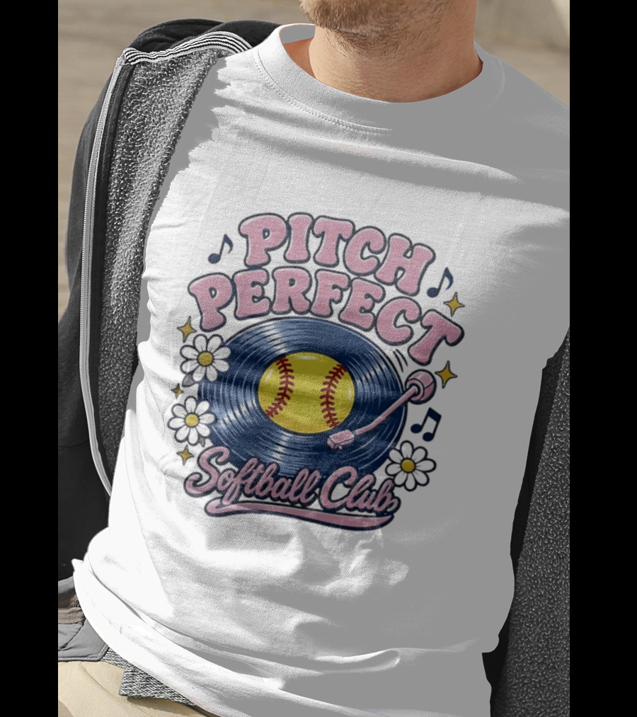Pitch Perfect Softball Club Vinyl Record T-Shirt