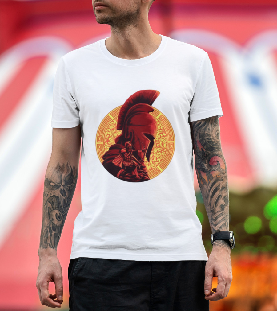 The Odyssey Spartan Warrior Archer Greek Helmet Mythology Heroic T-Shirt