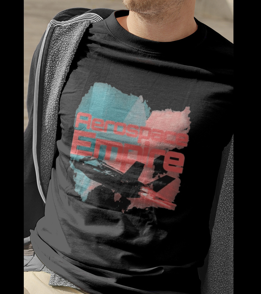 Aerospace Empire Futuristic Jet With Vapor Trails And Vibrant Color Palette T-Shirt