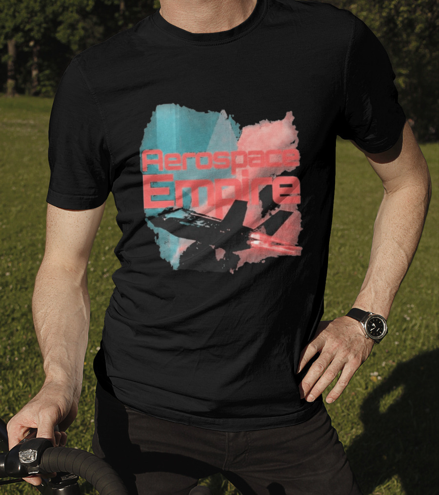 Aerospace Empire Futuristic Jet With Vapor Trails And Vibrant Color Palette T-Shirt