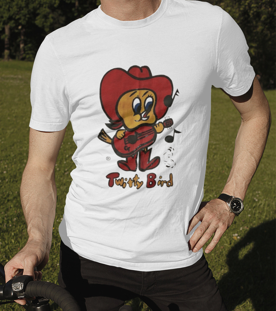Twitty Bird Cowboy Musician Playing Guitar T-Shirt