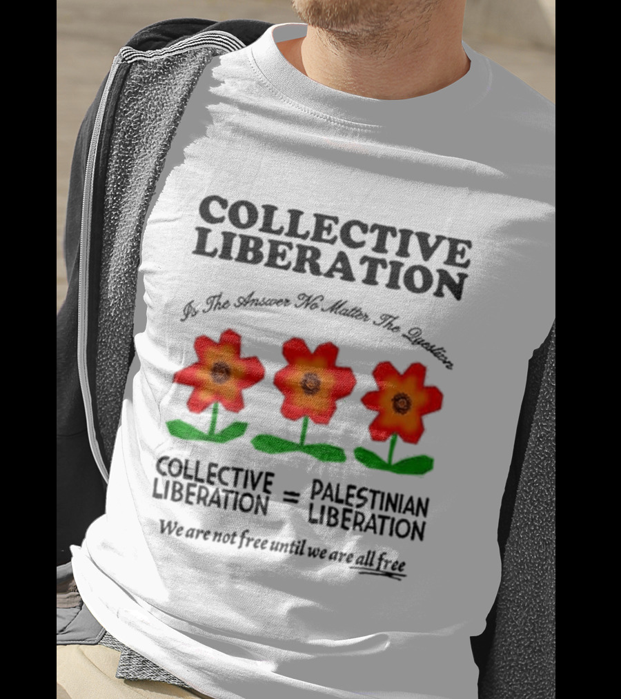 Zayn CHNGE X Anees Collective Liberation Palestinian Equality Floral Message T-Shirt