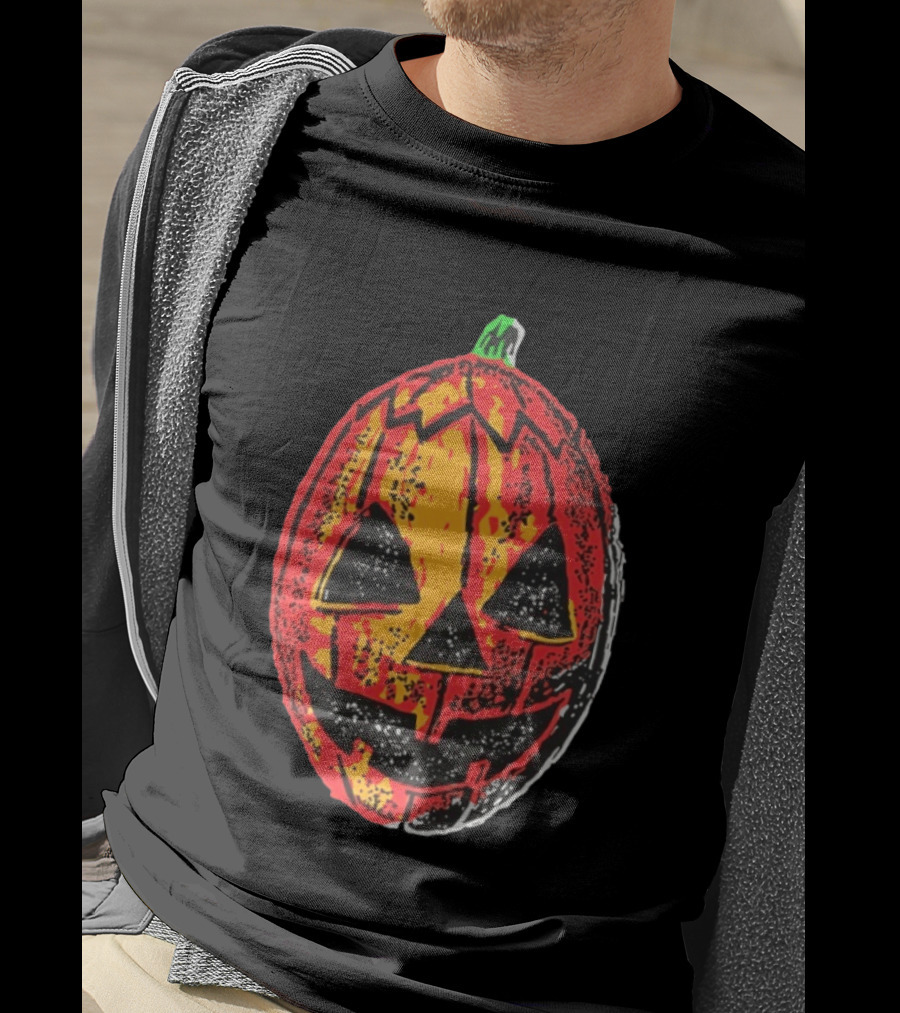 Halloween Trio Pumpkin Jack O' Lantern Black And Orange T-Shirt