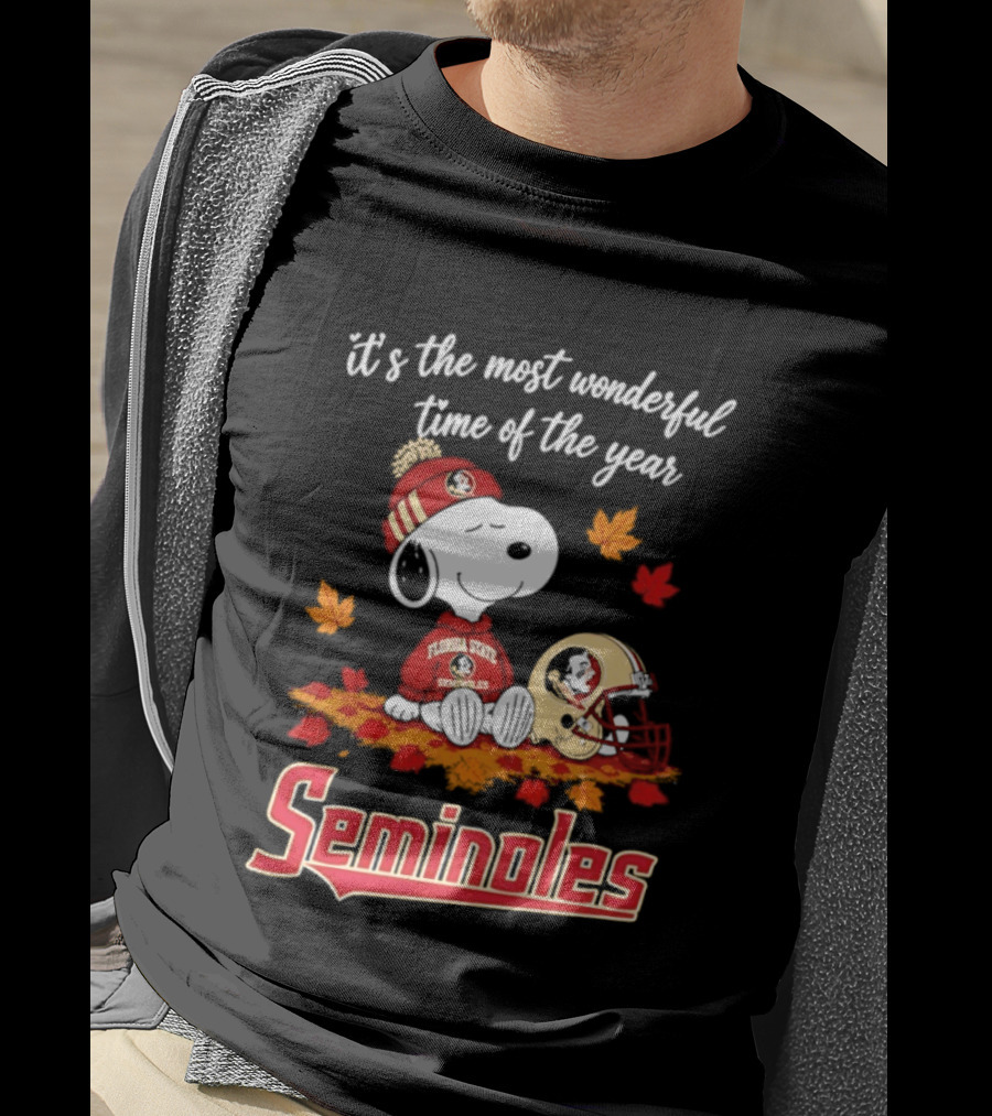 It's The Most Wonderful Time Of The Year Snoopy Florida State Seminoles T-Shirt