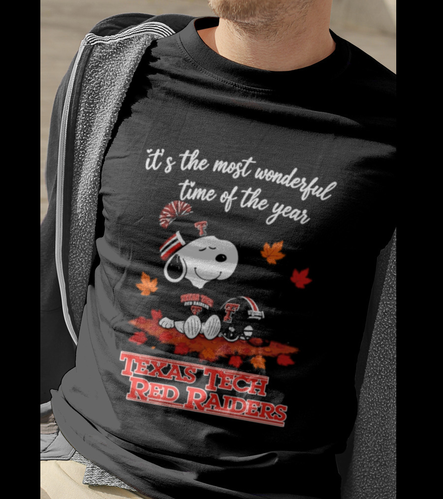 It's The Most Wonderful Time Of The Year Snoopy Texas Tech Red Raiders 2026 Halloween T-Shirt
