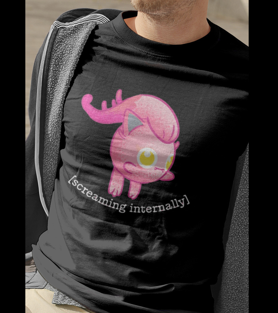 Jigglypuff Screaming Internally Pokemon Cute Expression T-Shirt