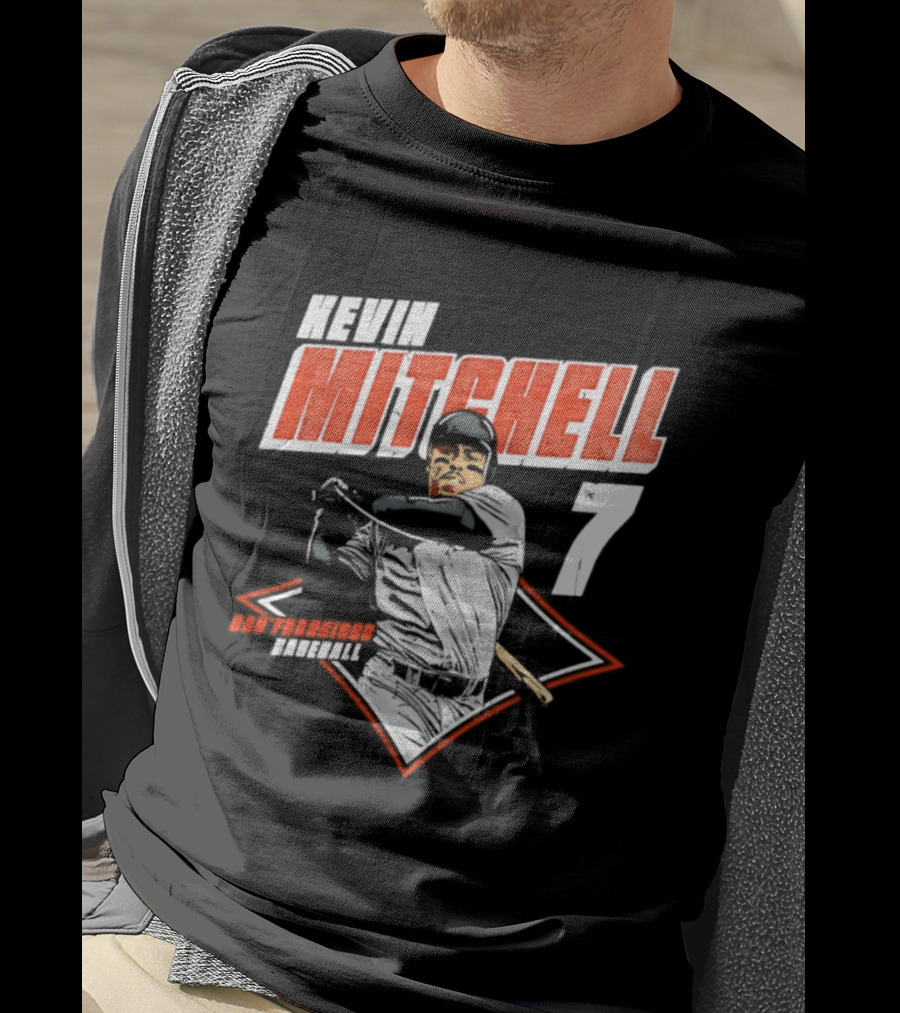 Kevin Mitchell 7 San Francisco Giants Baseball Diamond T-Shirt