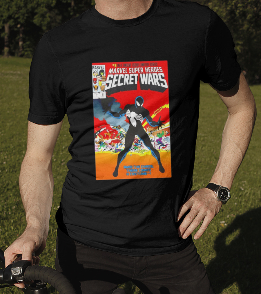 Marvel Super Heroes Secret Wars Number 8 Black Costume Amid The Chaos There Comes A Costume T-Shirt