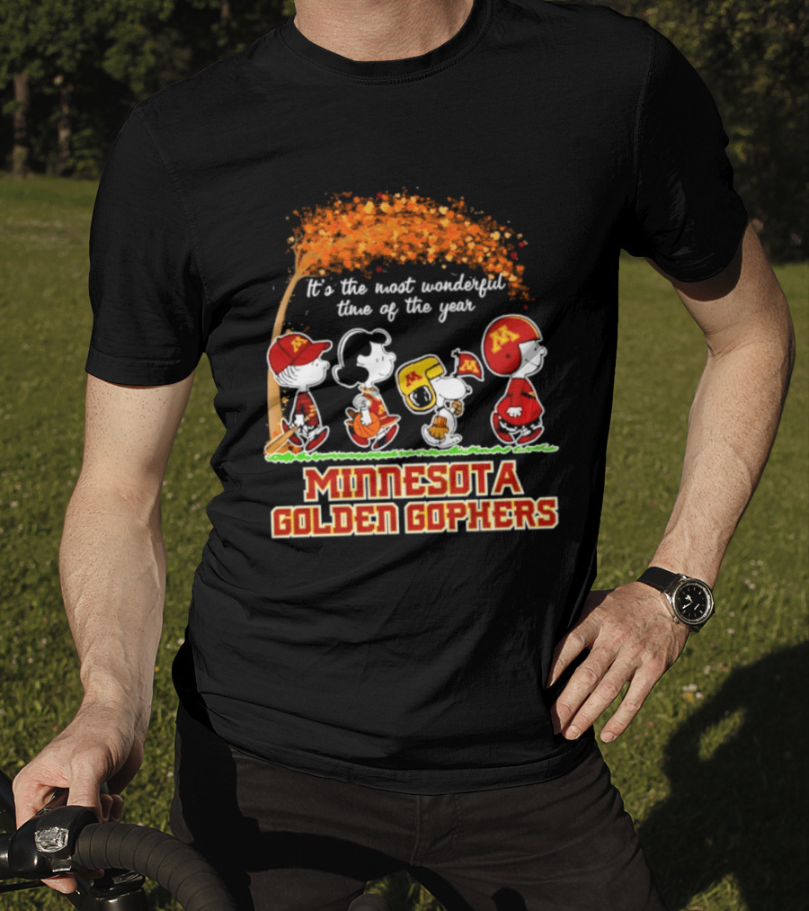 Minnesota Golden Gophers Peanuts It's The Most Wonderful Time Of The Year Halloween 2026 T-Shirt