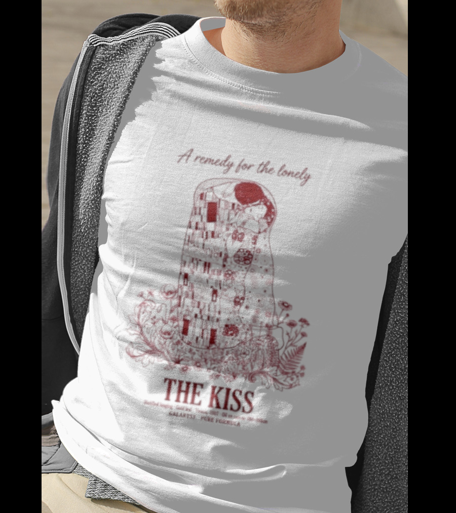 A Remedy For The Lonely The Kiss Embrace With Floral T-Shirt