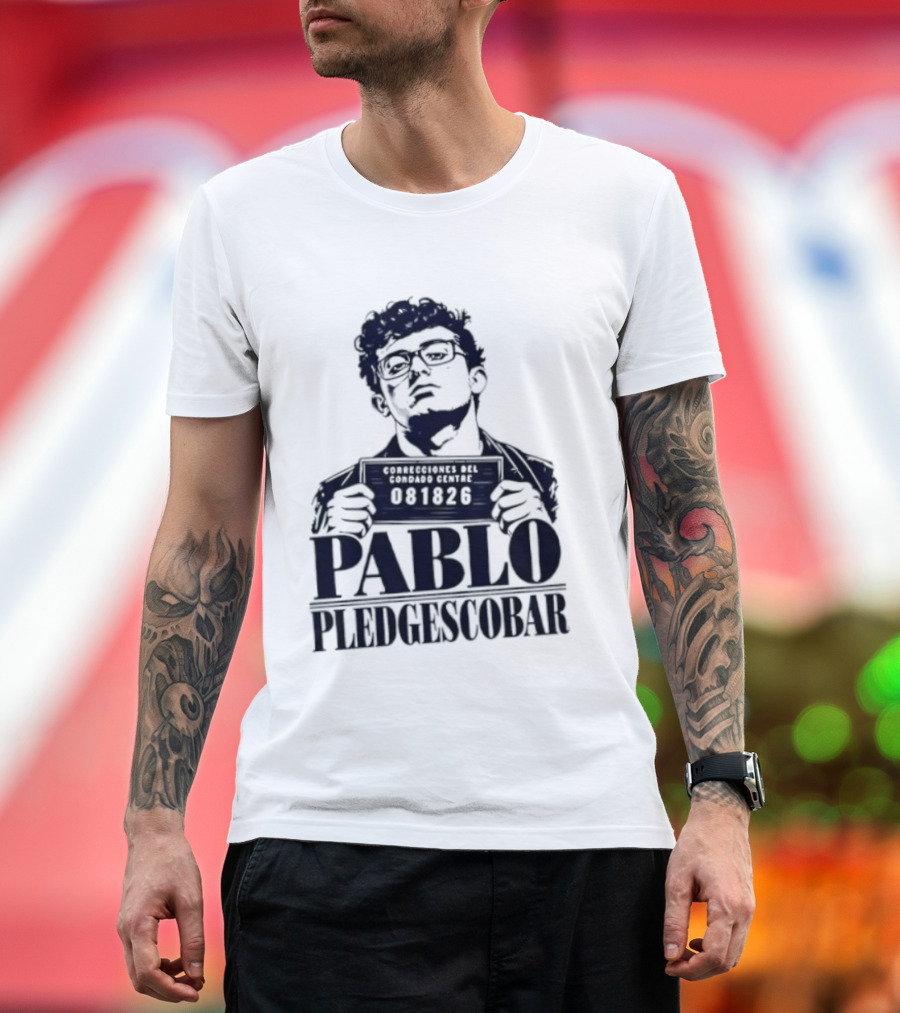 Agostino Abbatiello Pablo Pledgescobar Shot 081326 White Out T-Shirt