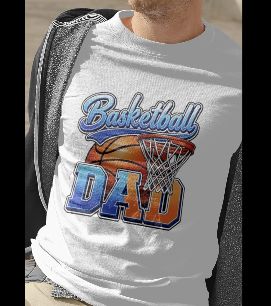 Basketball Dad Father Hoops Sports Fan Basketball Gift Dad T-Shirt