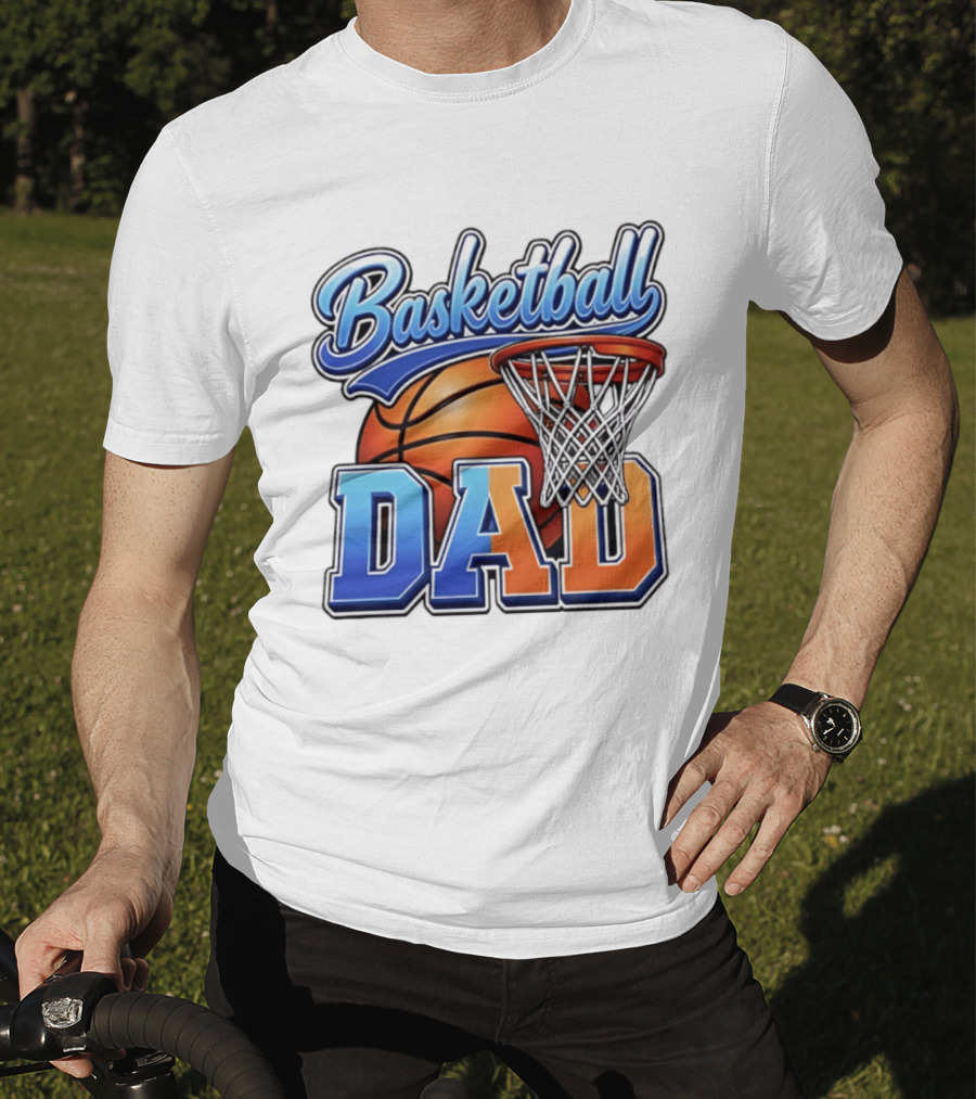 Basketball Dad Father Hoops Sports Fan Basketball Gift Dad T-Shirt