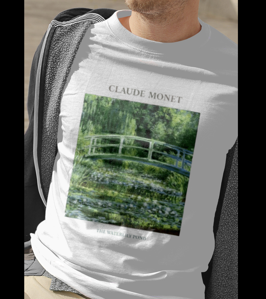 Claude Monet The Waterlily Pond Painting Scenic Landscape T-Shirt