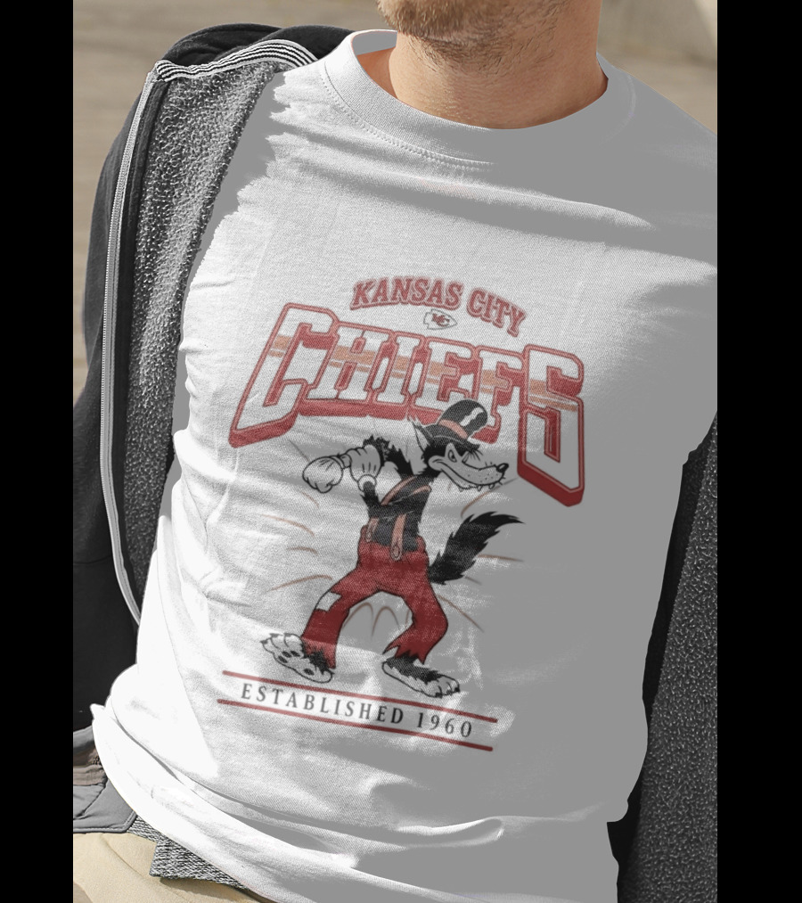 Kansas City Chiefs Big Bad Wolf Established 1960 T-Shirt