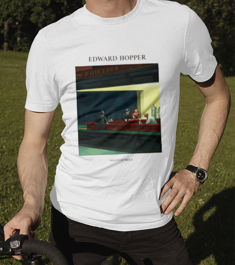 Edward Hopper Nighthawks Phillies Painting T-Shirt
