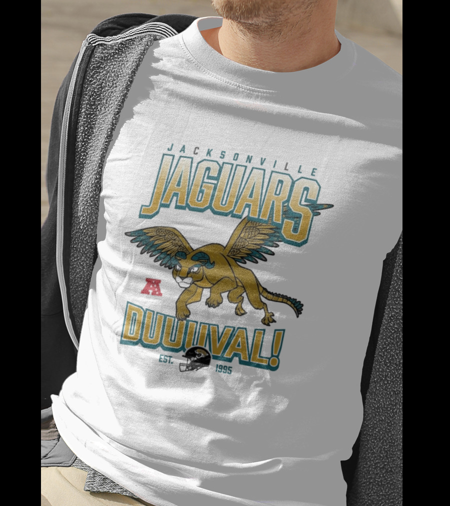 Jacksonville Jaguars Duval Flying Creature Est 1995 T-Shirt