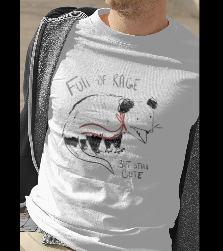 Full Of Rage But Still Cute Opossum With Red Scarf T-Shirt
