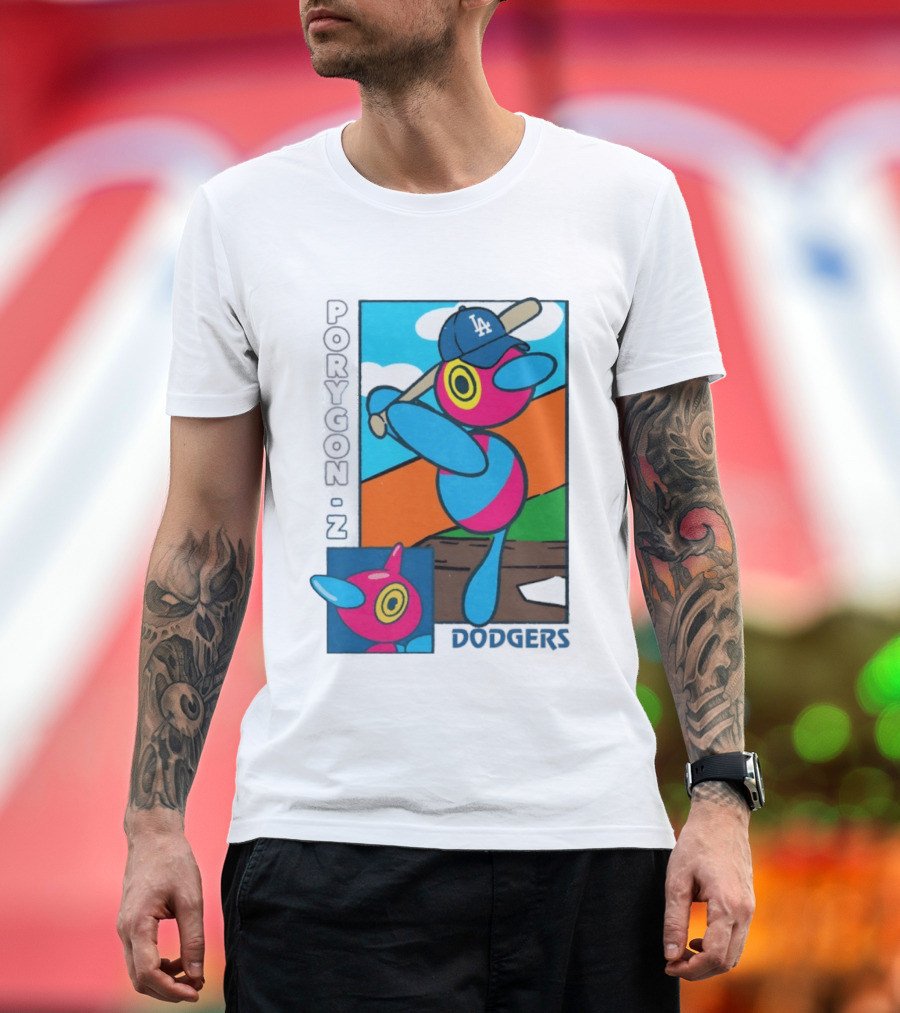 Porygon Z Los Angeles Dodgers Baseball Pokémon T-Shirt